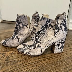 Steve Madden Snakeskin Heeled Booties